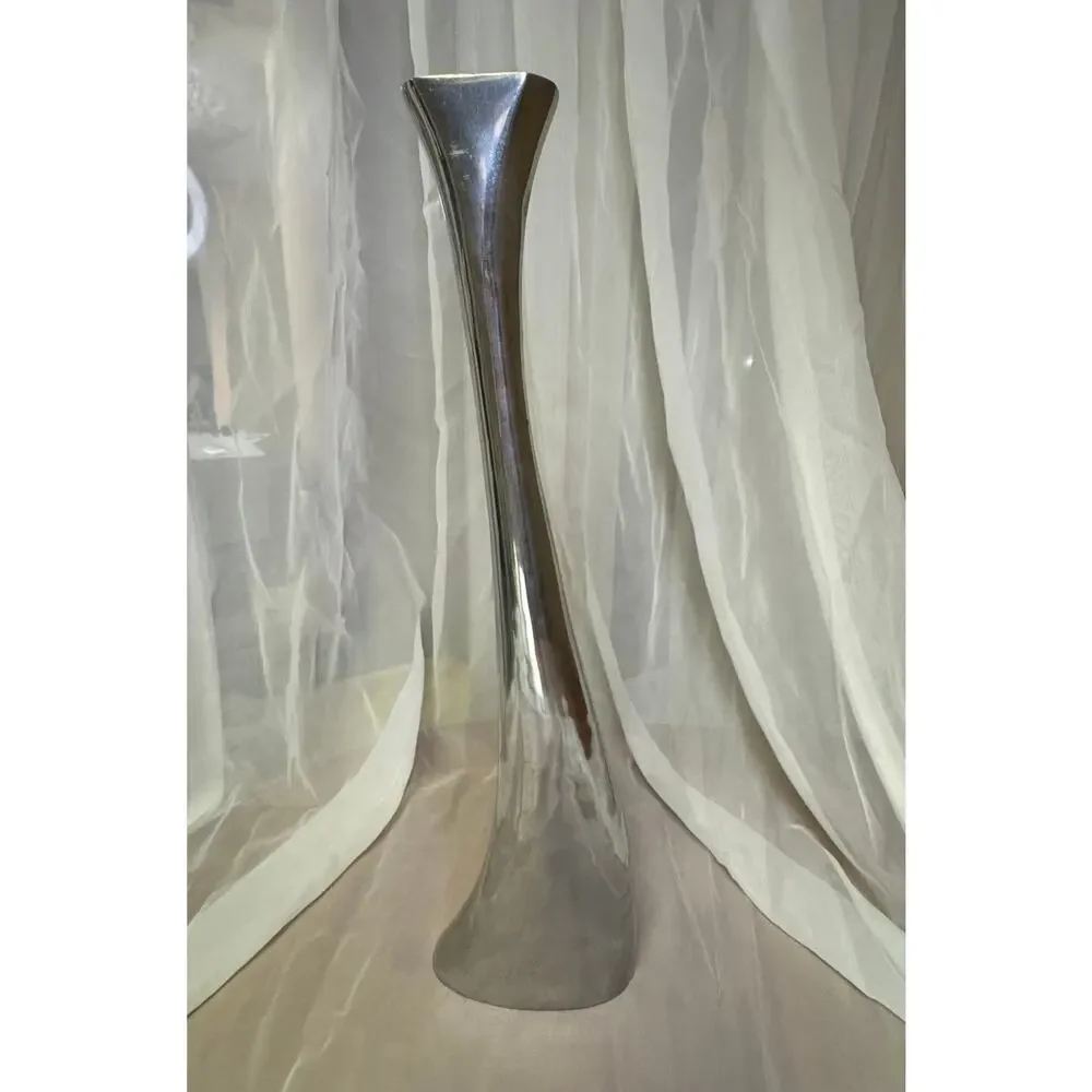 Extra Tall Pewter Bud Vase 19 inch by Armel Interprise